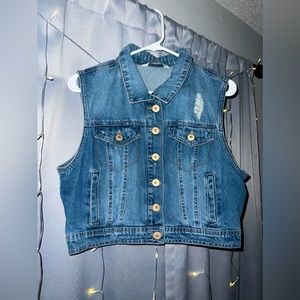 Highway Jeans Distressed Denim Vest